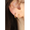 Boucle d'oreille à la pièce - Mini créole - Brillante - Chocolat