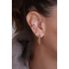 Boucle d'oreille à la pièce - Mini créole - Elma - Blanc