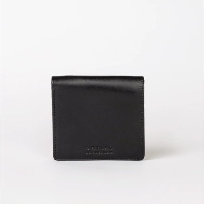 Alex Fold-Over Wallet - Black Classic Leather