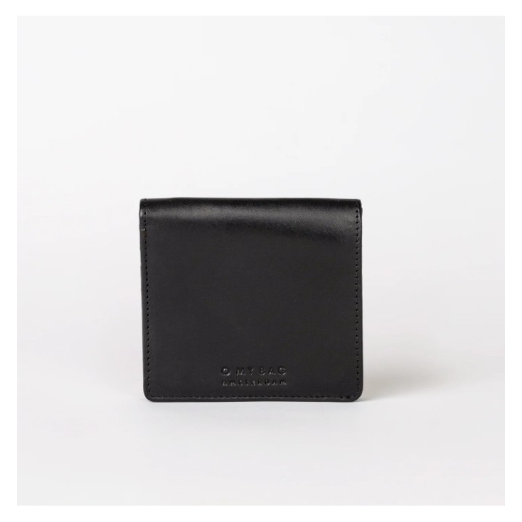 Alex Fold-Over Wallet - Black Classic Leather