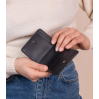 Alex Fold-Over Wallet - Black Classic Leather