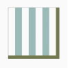 Serviettes en papier - rayures bleu givré - pack de 20 - 018184