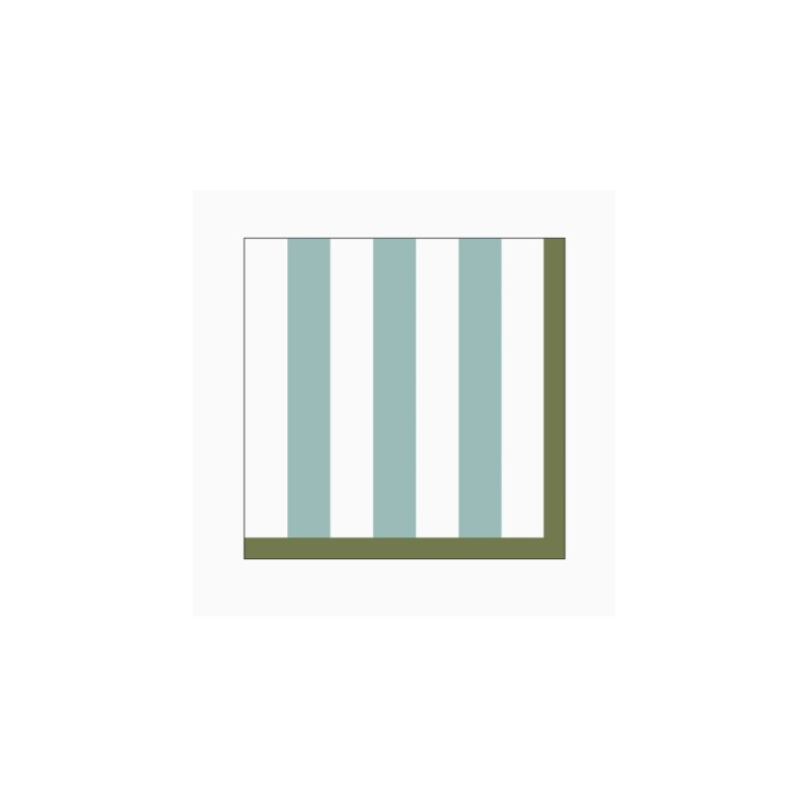 Serviettes en papier - rayures bleu givré - pack de 20 - 018184