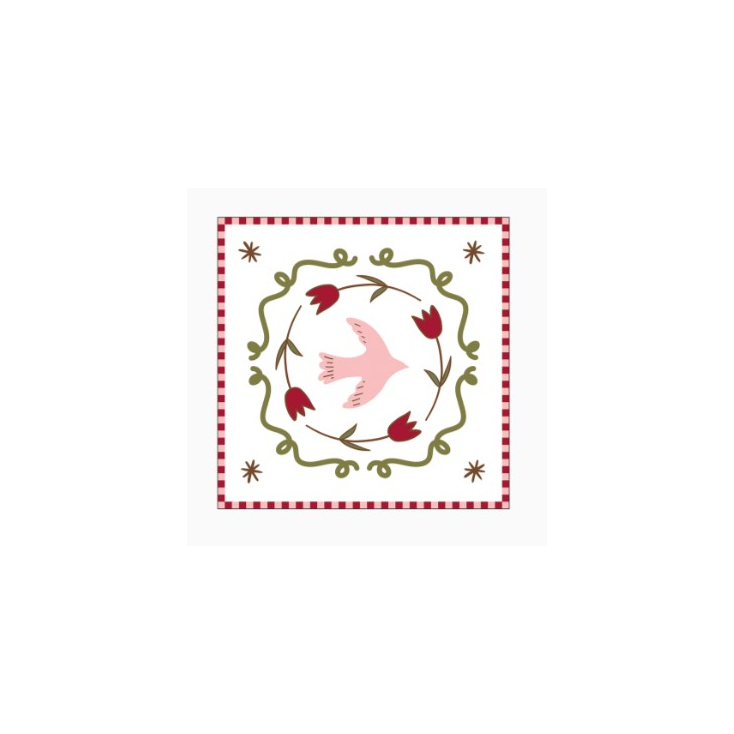 Serviettes en papier - colombe rose - pack de 20 - 018188