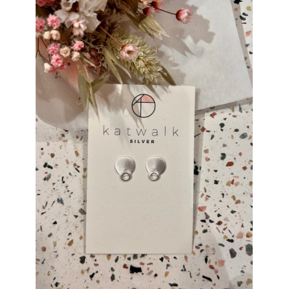 Boucles d'oreilles - argent - 2 pastilles collées
