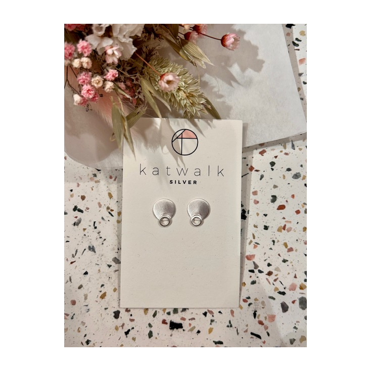 Boucles d'oreilles - argent - 2 pastilles collées