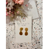 Boucles d'oreilles - or - 2 piecettes galet