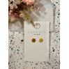 Boucles d'oreilles - or - flocons