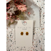 Boucles d'oreilles - or - rectangle et barrette