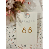 Boucles d'oreilles - or - goutte creuse et cercle