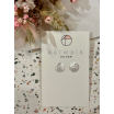 Boucles d'oreilles - argent - rond moyen martelé