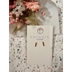 Boucles d'oreilles - or - cercle et barrette