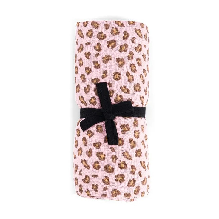 Foulard Bianca - Mini Léopard - Candy Pink