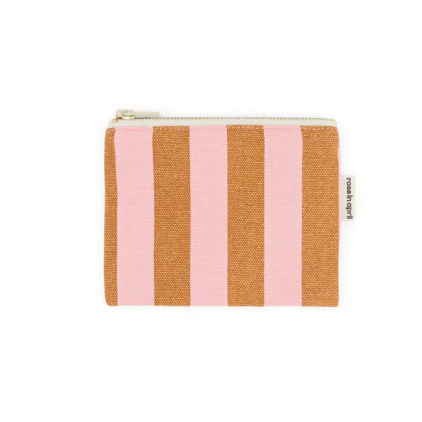 Porte-monnaie Marie rayures - Caramel / strawberry