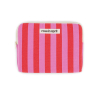 Pochette iPad Anouk - Rayures - Orchidée / tomato