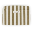 Pochette d'ordinateur Octave 13"/14" - Rayures - Olive / greige