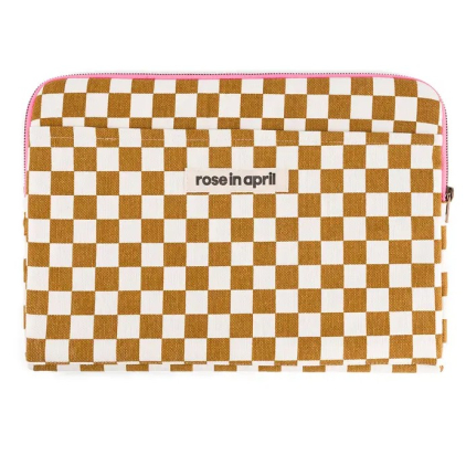 Pochette d'ordinateur Octave 13"/14" - Damier - Caramel