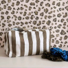 Trousse de toilette Vic - Rayures - Olive / greige