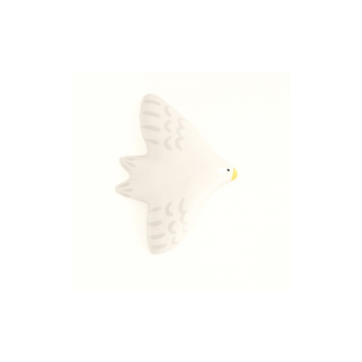 Oiseau mural - Gris et Blanc