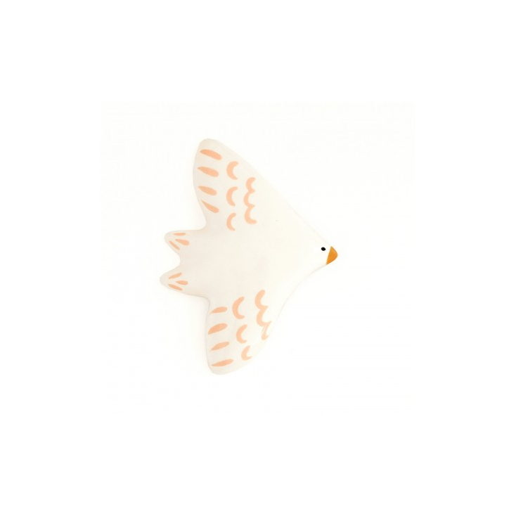 Oiseau mural - Rose et Blanc