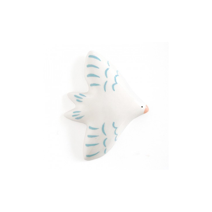 Oiseau mural - Vert et Blanc