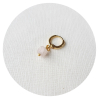 Boucle d'oreille à la pièce - Quartz Rose