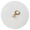 Boucle d'oreille à la pièce - Quartz Rose