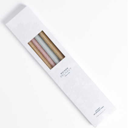 Coffret 10 cierges - Douceur Pastel
