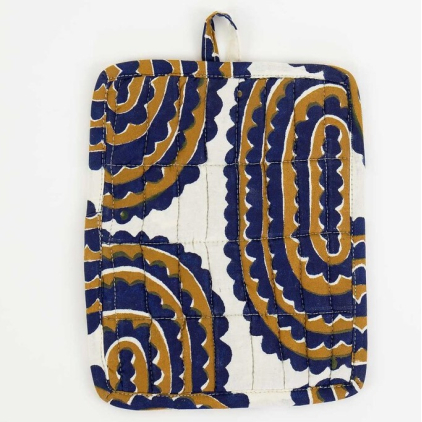 Manique - Carré  - Gear - dark blue/mustard