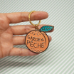 Porte-clés émaillé - Garde la pêche
