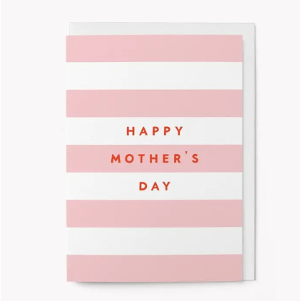 Carte avec enveloppe - Happy mother's day - rayé