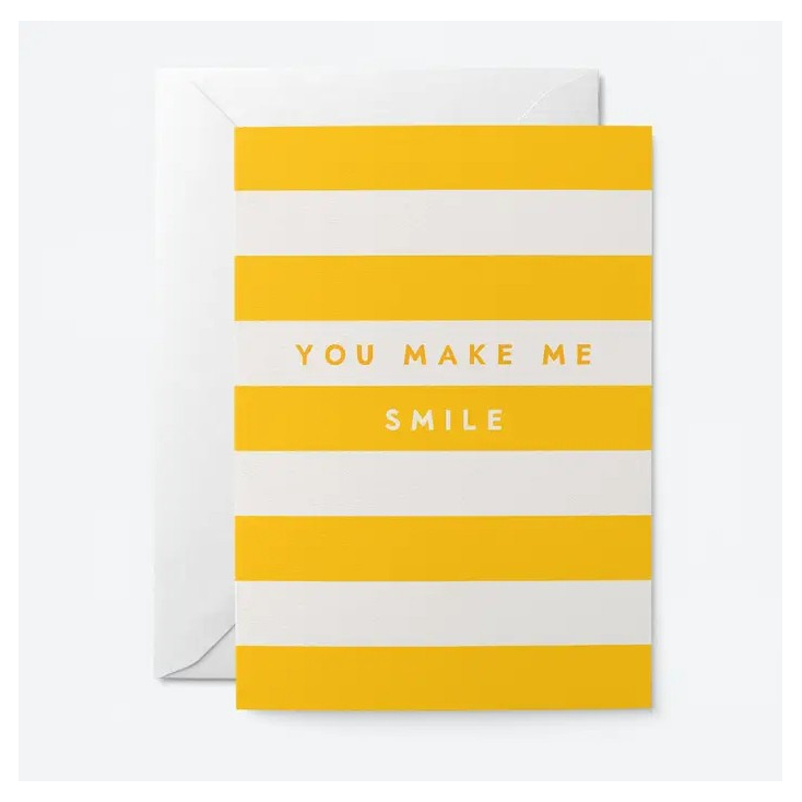 Carte avec enveloppe - You make me smile