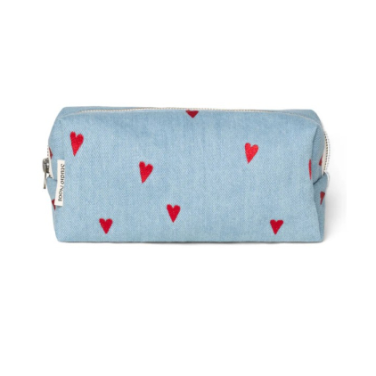 Pouch - Denim Hearts
