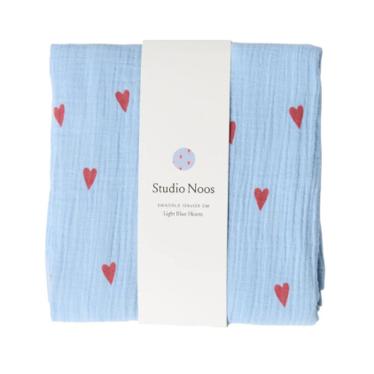 Foulard - Light Blue Hearts
