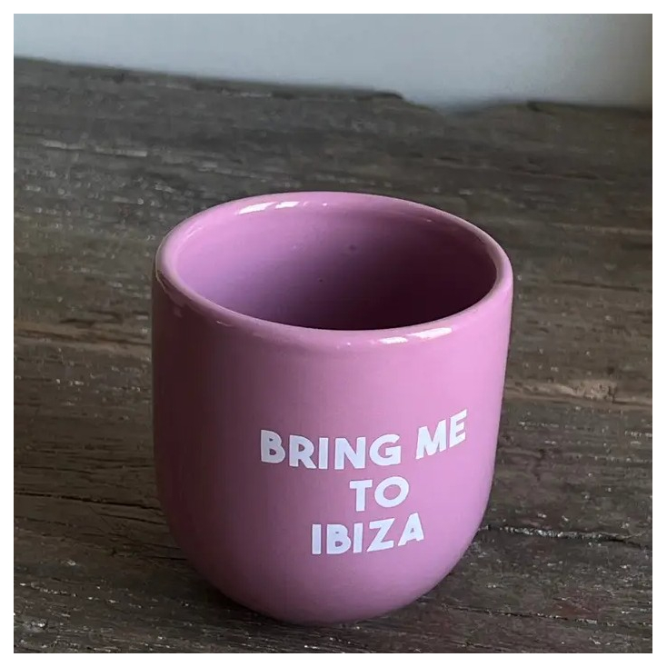 Mug - Bring me to Ibiza - Rose/blanc