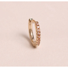 Boucle d'oreille à la pièce - Mini créole - Brillante - Champagne