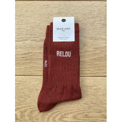 Chaussettes - Relou - paillettes rouille - 36/40