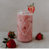 Verre "cannette" - grand coeur blanc