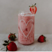 Verre "cannette" - grand coeur blanc