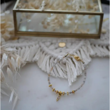 Bracelet - Bhadra - pierre de lune orange