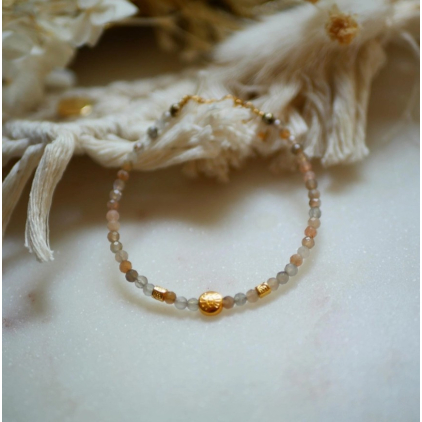 Bracelet - Vic - pierre de lune orange