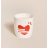 Bougie tasse - L'amour est déclaré - rouge