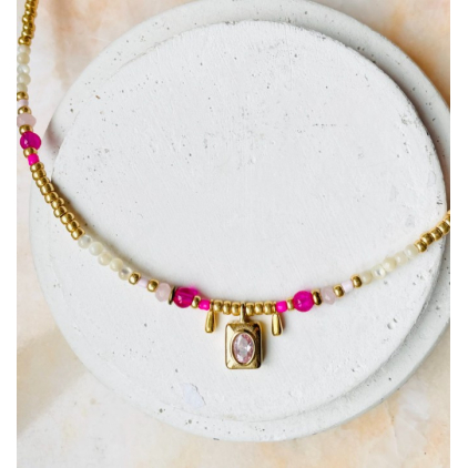 Collier - Ombeline - rose