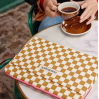 Pochette d'ordinateur Octave 13"/14" - Damier - Caramel
