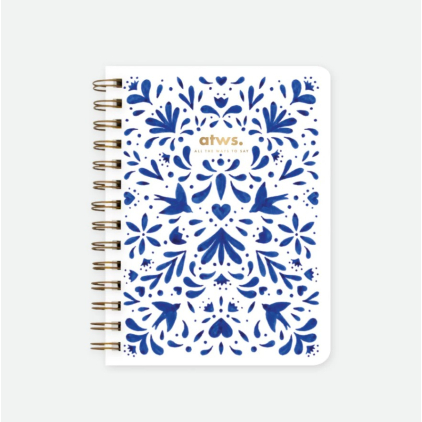 Carnet de notes à spirale - Blue swallows