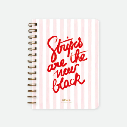 Carnet de notes à spirale - Stripes new black