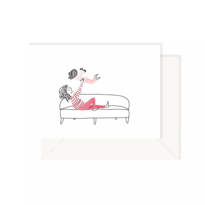 Carte avec enveloppe - Joie maman enfant