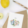 Carte double avec enveloppe - Hello - Petit jardin fleuri