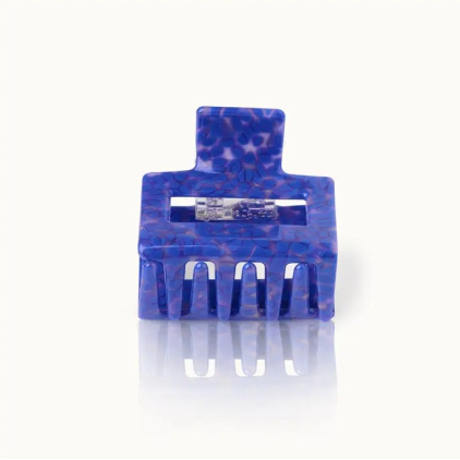 Pince à cheveux carrée - Bleue
