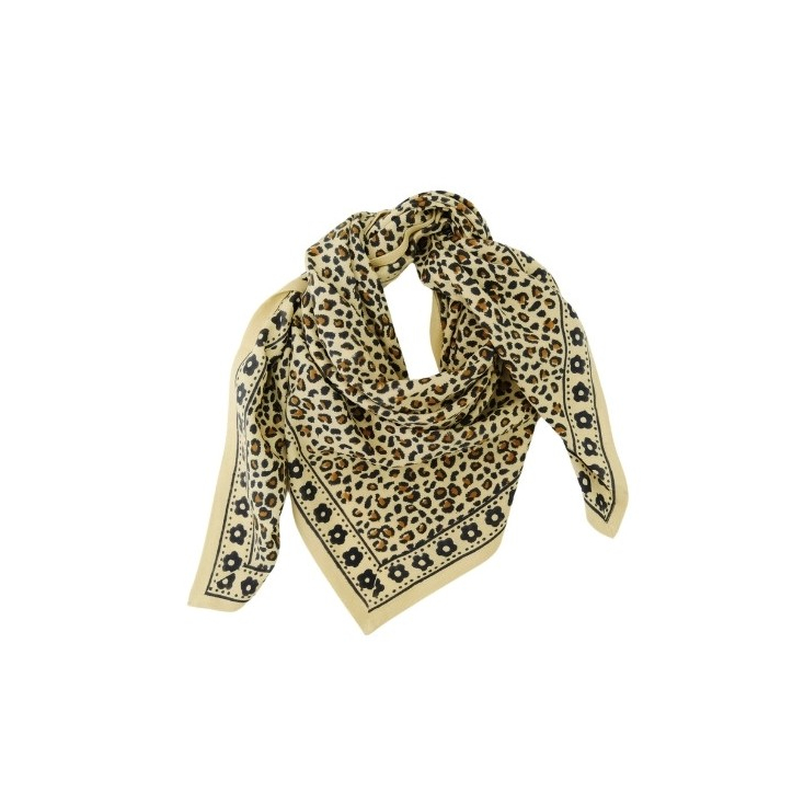 Foulard léopard - Léo beige